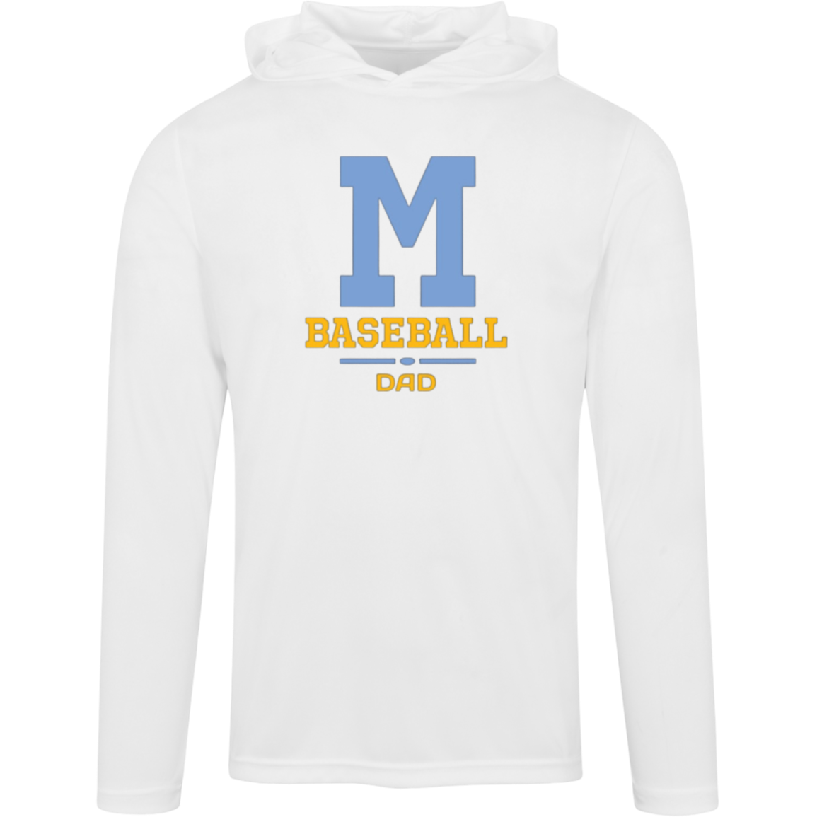 Mays Baseball Dad TT41 Team 365 Mens Zone Hooded Tee