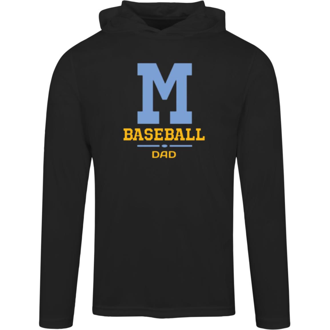 Mays Baseball Dad TT41 Team 365 Mens Zone Hooded Tee