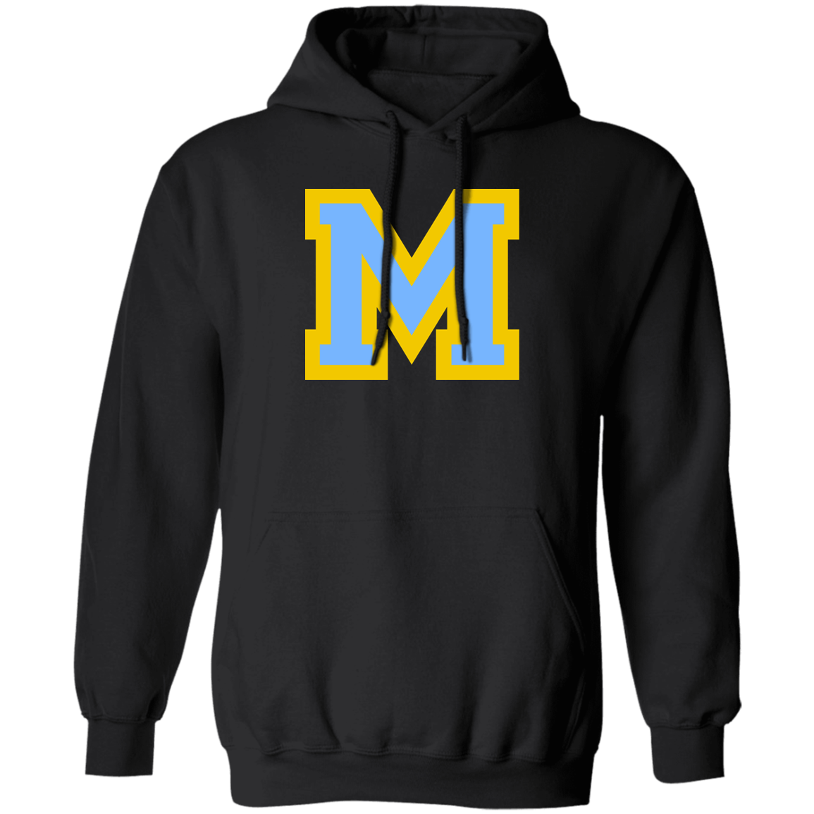 May M Logo blue G185 Pullover Hoodie