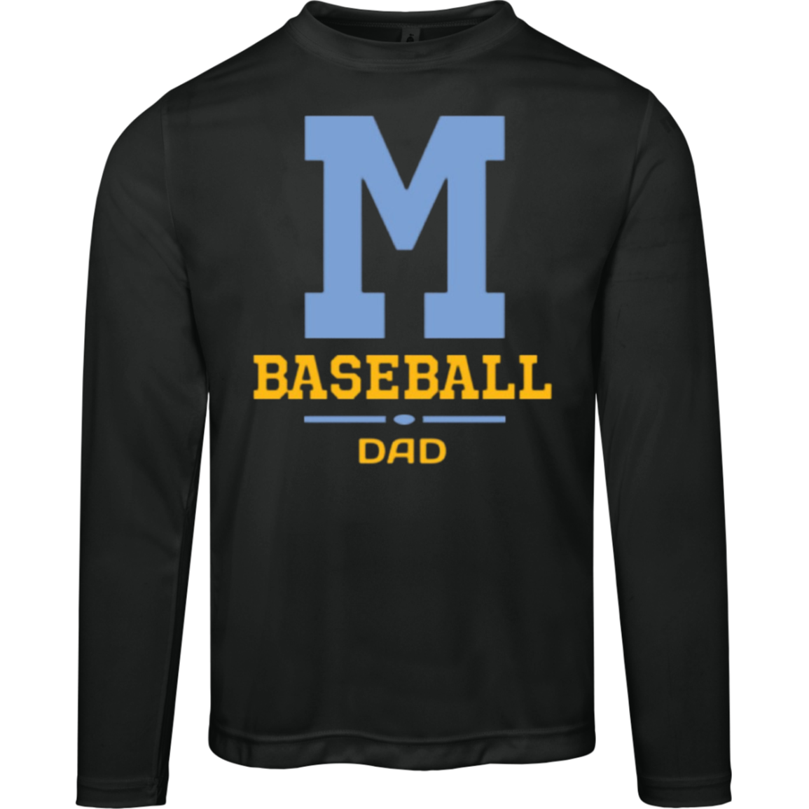 Mays Baseball Dad TT11L Team 365 Mens Zone Long Sleeve Tee