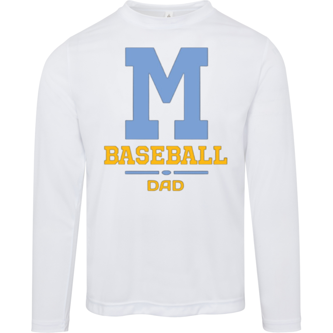 Mays Baseball Dad TT11L Team 365 Mens Zone Long Sleeve Tee