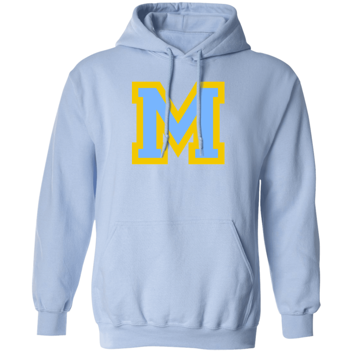 May M Logo blue G185 Pullover Hoodie