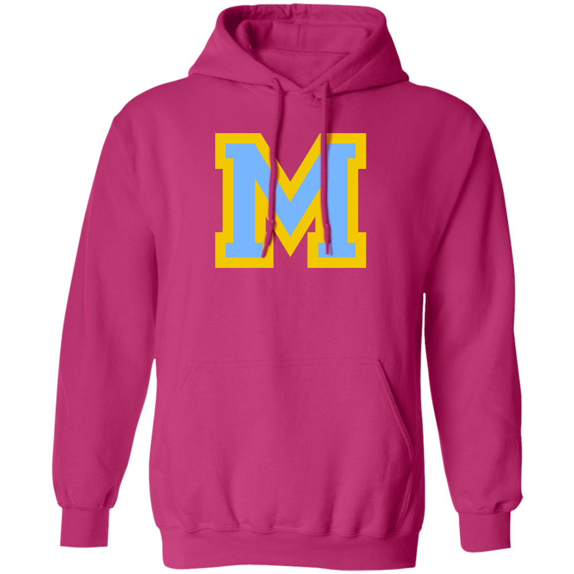 May M Logo blue G185 Pullover Hoodie