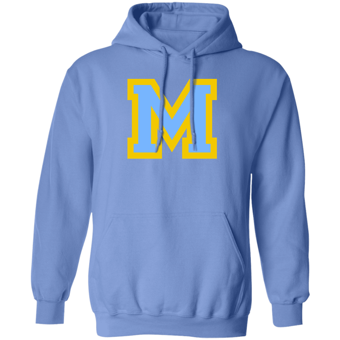 May M Logo blue G185 Pullover Hoodie