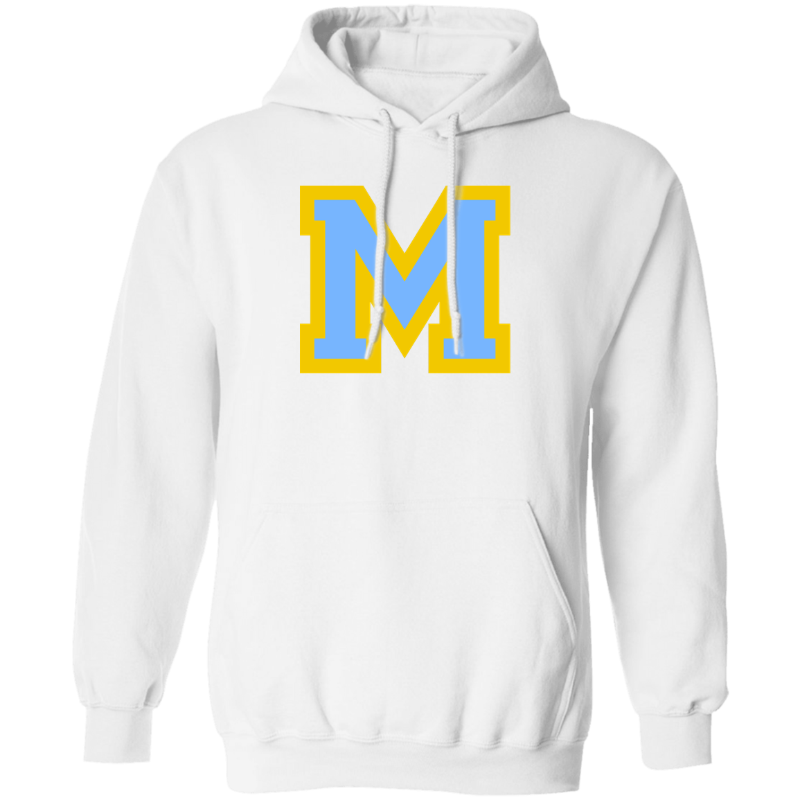 May M Logo blue G185 Pullover Hoodie