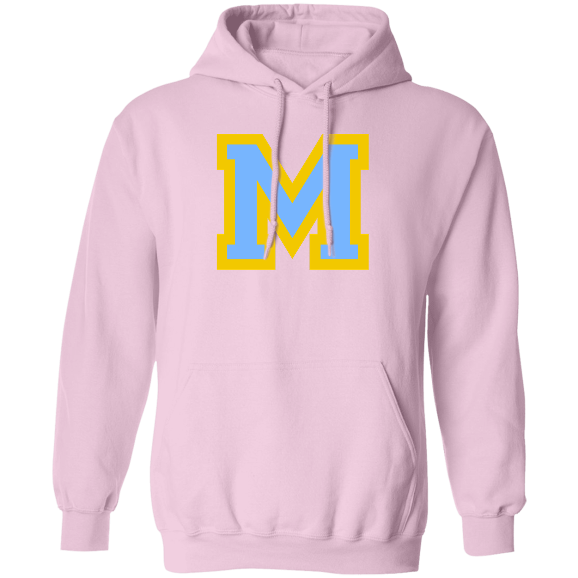 May M Logo blue G185 Pullover Hoodie